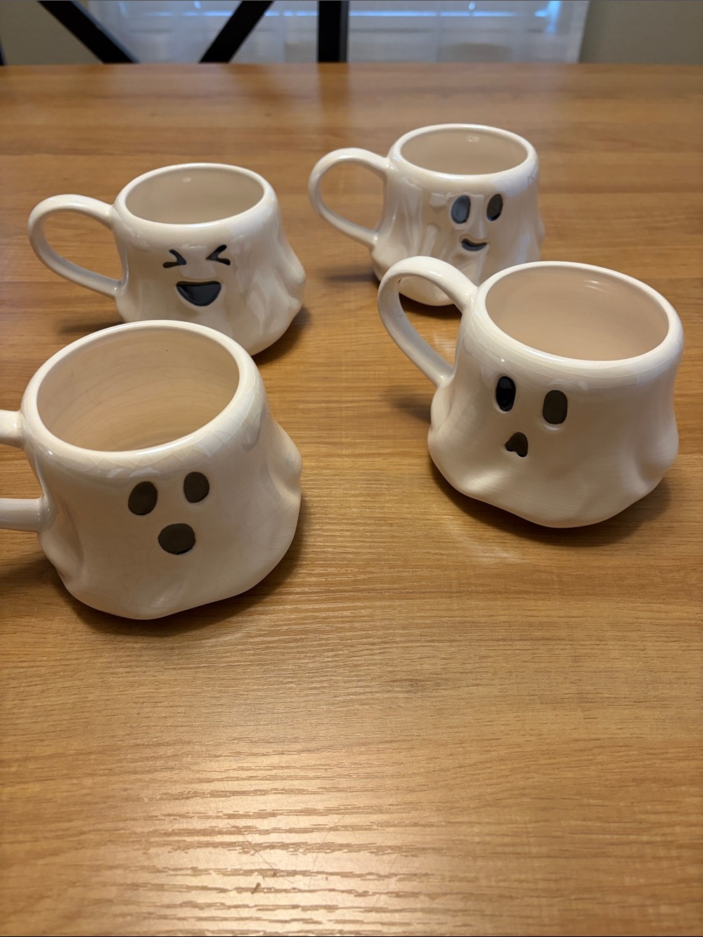 Ghost Ceramic Mug Set - White Halloween Party Mugs